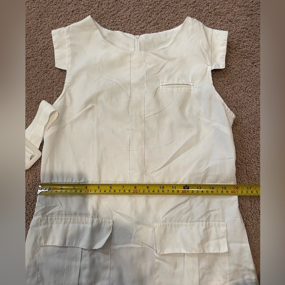 Unbranded White Drop Waist Belted Mini Dress - Picture 4 of 8